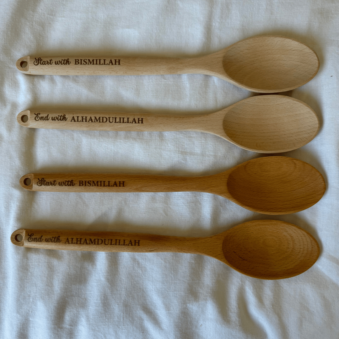 (2 pcs) Bismillah & Alhamdulillah kitchen spoon