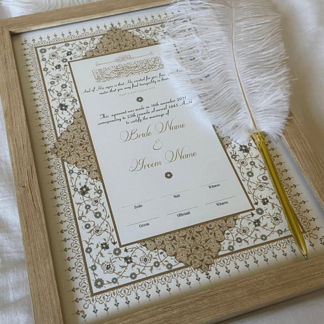 Safa's Vows | Nikkah Certificate