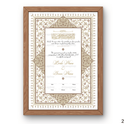 Safa's Vows | Nikkah Certificate