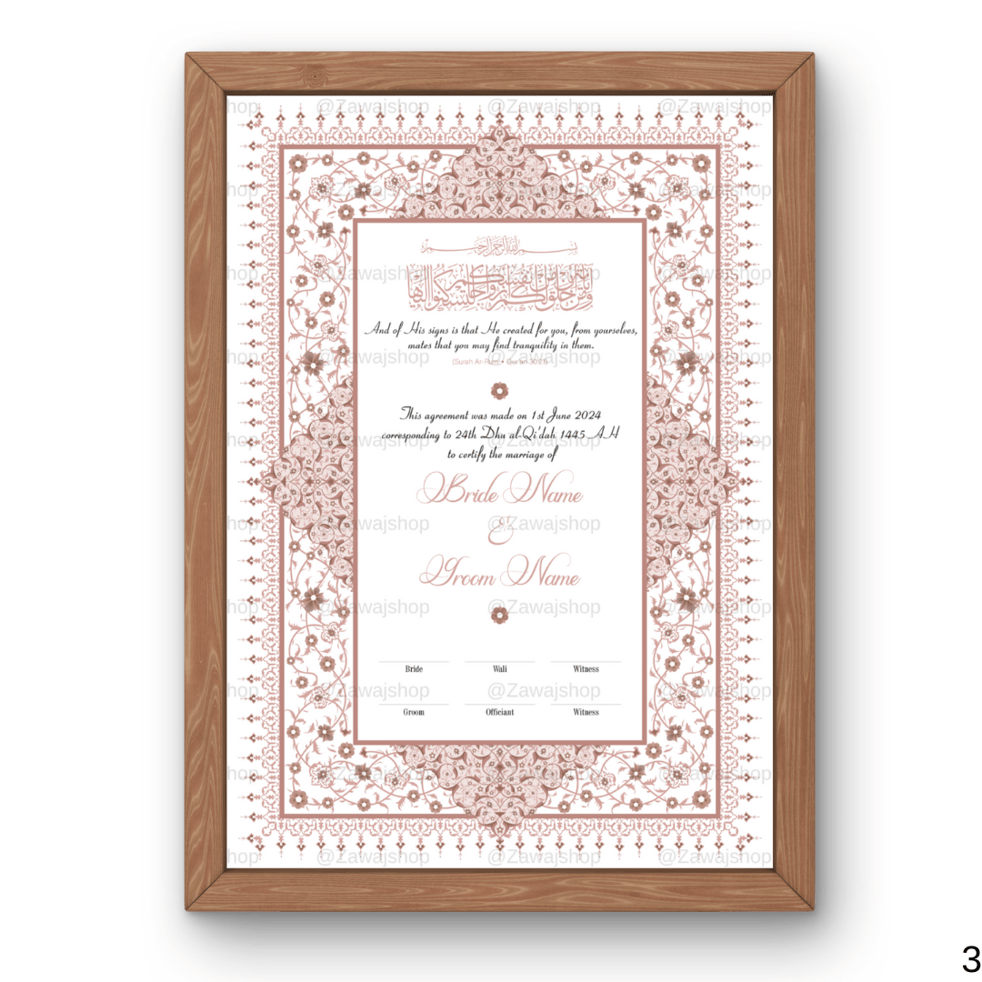 Safa's Vows | Nikkah Certificate