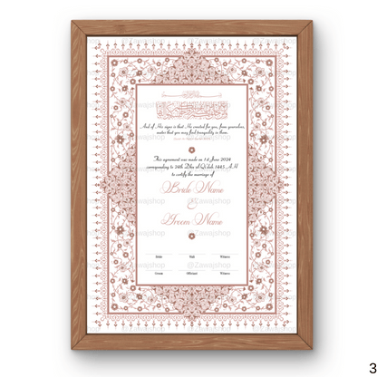 Safa's Vows | Nikkah Certificate