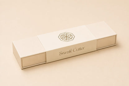 Siwak Cutter in its closed luxury presentation box