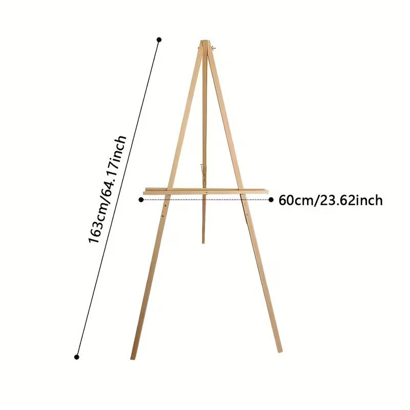 Afmetingen houten vloerezel - 163 cm hoog, 60 cm breed schap