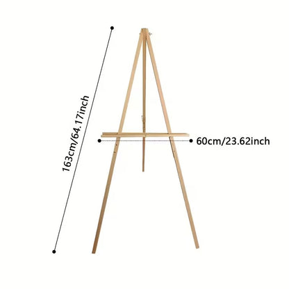 Afmetingen houten vloerezel - 163 cm hoog, 60 cm breed schap