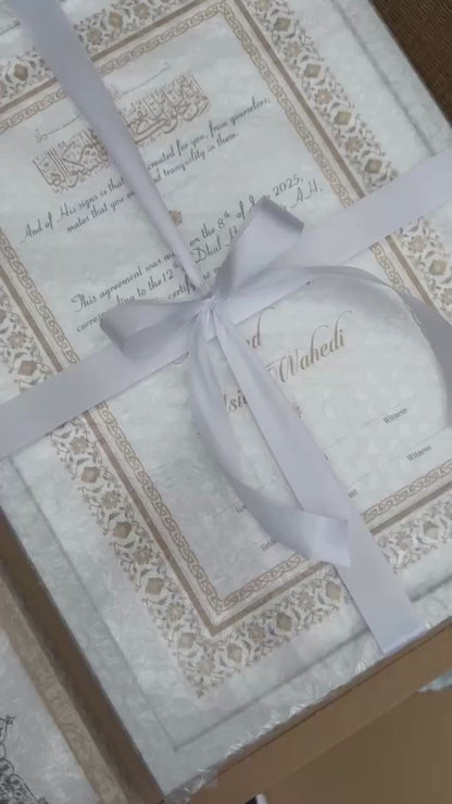 Aisha's Commitment | Nikkah Certificate
